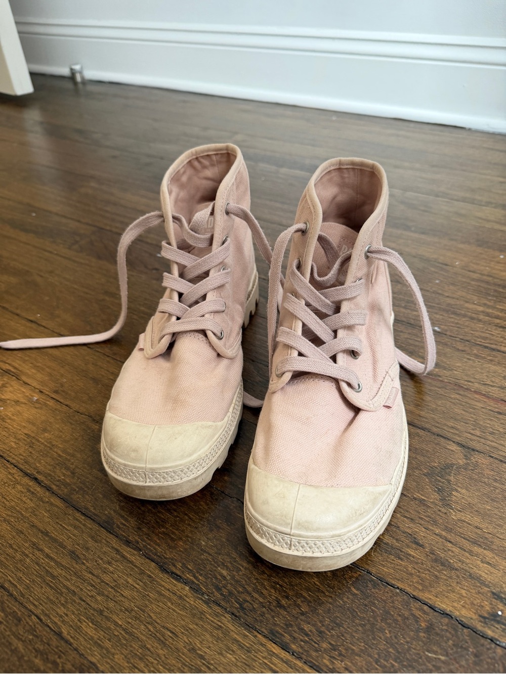 Palladium Blush Pink Canvas High-Top Sneakers